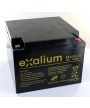 Batterie Plomb 12V 26Ah EXALIUM (166X175X125) M5 (EXAL26-12) 