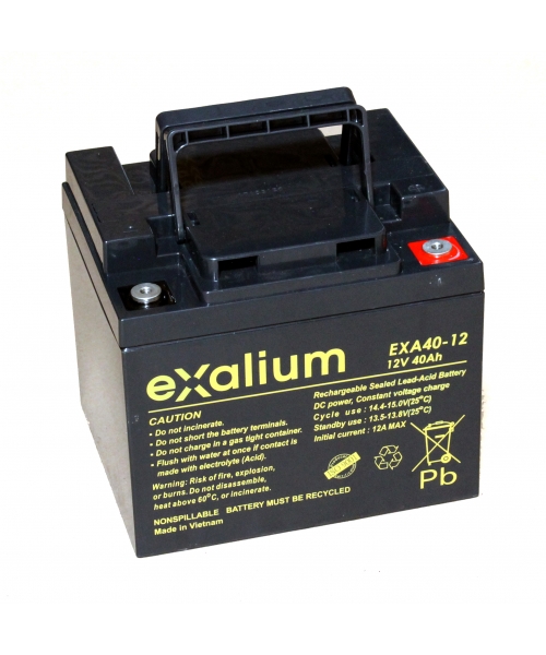 Batterie 12V 40Ah (198x166x171) EXALIUM (EXA40-12) - Vlad