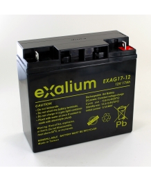 Batterie plomb Gel 12V 17Ah Exalium (181x76x167) M5 (EXAG17-12)