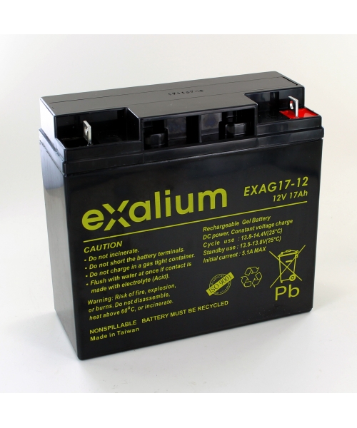 Batería, 12V 17Ah (181 x 76 x 167) EXALIUM (EXAG17 - 12)