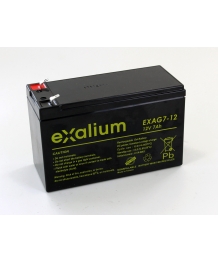 Batterie plomb Gel 12V 7Ah (151x65x94) Exalium (EXAG7-12)