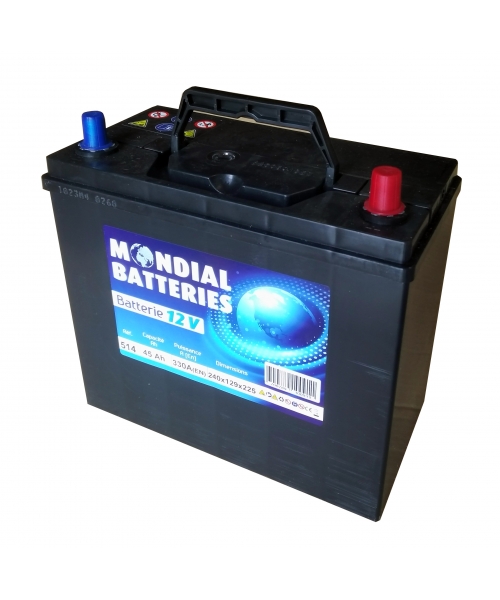 Batterie 12V 45Ah 325Ah (240x129x225) Démarrage +D/Jap (514)