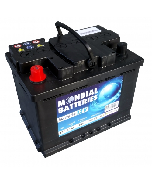 Batterie de démarrage SMF FIRST - 12V - 60Ah - 520A - 242 x 175 x 195 mm