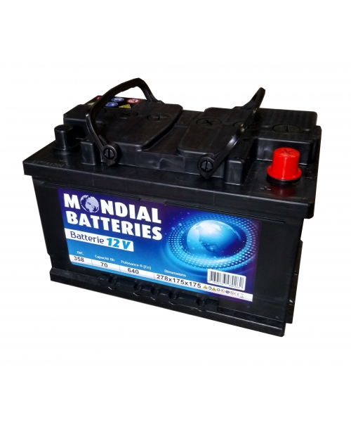 Batterie de démarrage 12V 70Ah 640EN (278x175x175) +D (358) - Vlad