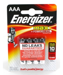 Blister 4 batterie LR03 Energizer Max