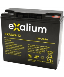 Batería de plomo 12V 22Ah 28181 x 76 x 167) cíclico Exalium (EXAC22 - 12)