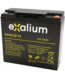 Batterie Plomb 12V 22Ah (181x76x167) Cyclique Exalium (EXAC22-12)