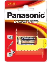 Pile Lithium CR123A Panasonic Blister de 1 pcs (CR123A-B)