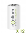 Batteria alcalina Exalium industriale LR20 scatola di 12
