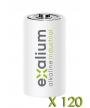 Battery alkaline Exalium Industrial LR20 cardboard of 120