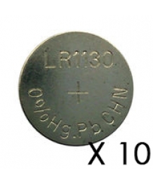10 pilas alcalinas 1,5V LR54/LR1130/V10GA Exalium (LR54EXA) (BR1225/HCN)