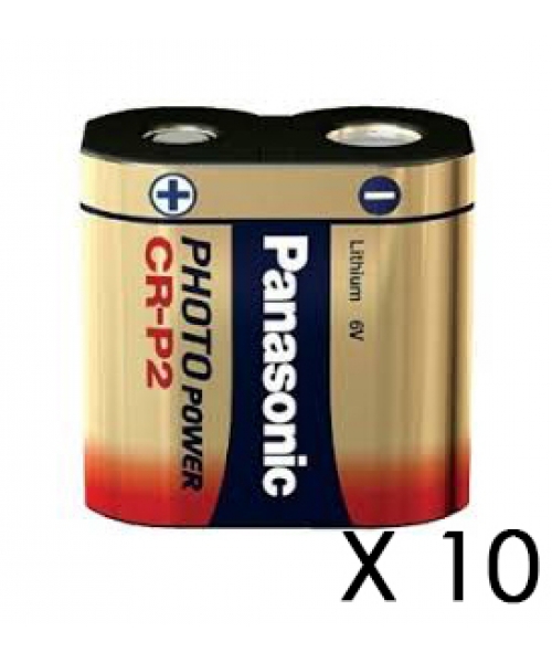 boite de 10 Piles Lithium 6V 1,4Ah Panasonic /BN (CR-P2PE) (CR-P2PE1/B-B10)  - Vlad