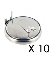 10 Piles Lithium 3V 2 picots horizontaux CR2032FH