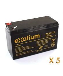 Batteria Piombo 12V 7Ah Cartone di 5 (EXA7-12)