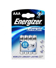 Blister di 4 batterie da 1,5 v formato LR03 Energizer Energizer Lithium